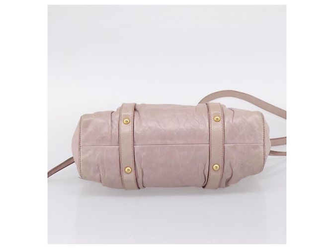 Miu Miu Handtasche Vitellolux 2way Pink Gold Auth 206863A Golden - Ansicht 5