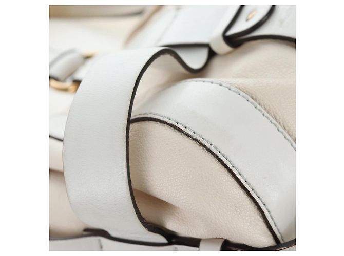 Chloé Chloe Kerala Handtasche aus Leder Weiß Gold authentisch am12715V Golden - Ansicht 14