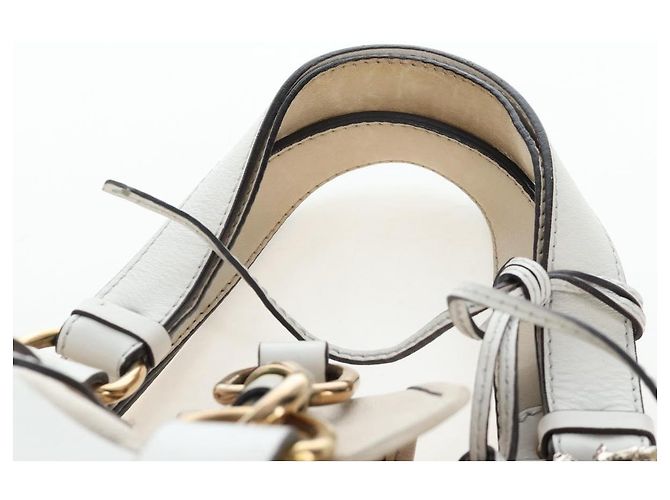 Chloé Chloe Kerala Handtasche aus Leder Weiß Gold authentisch am12715V Golden - Ansicht 9