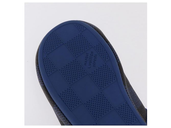 LOUIS VUITTON Damier LV Palace Line Mules pumps Blue LV Auth 204939M Blau Damier ebene - Ansicht 10