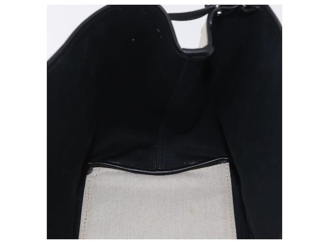 Borsa a Mano Balenciaga Cabas Navy Canvas Bianco Argento 339933 Auth 205373V - vista 21