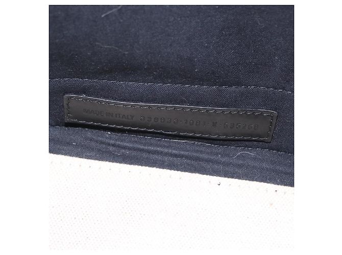 Borsa a Mano Balenciaga Cabas Navy Canvas Bianco Argento 339933 Auth 205373V - vista 22