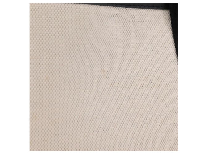 Borsa a Mano Balenciaga Cabas Navy Canvas Bianco Argento 339933 Auth 205373V - vista 4