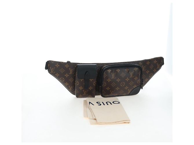 LOUIS VUITTON Monogram Macassar Christopher Bum Bag M45337 LV Auth 206714V Monograma - vista 12