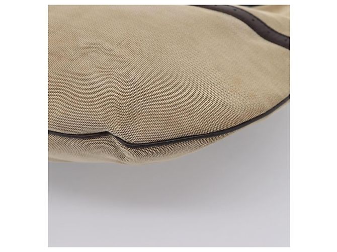 Bolsa de Ombro GUCCI Interlocking G Canvas Beige Silver 114871 Auth 207703 Prata Bege - vista 13