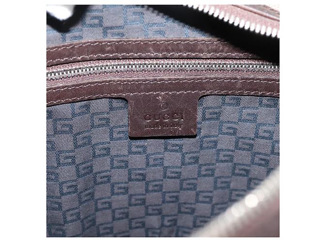 Bolsa de Ombro GUCCI Interlocking G Canvas Beige Silver 114871 Auth 207703 Prata Bege - vista 16