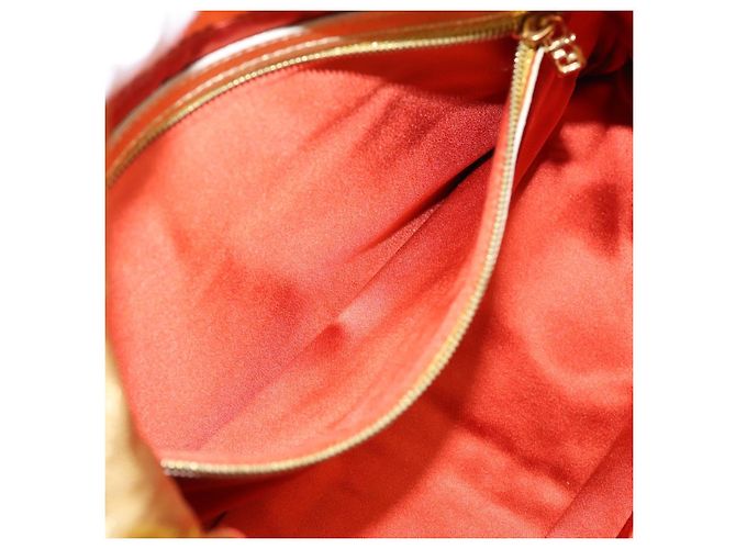 Borsa a tracolla FENDI Mamma Baguette in pelle dorata Auth BA16067SAM D'oro - vista 22