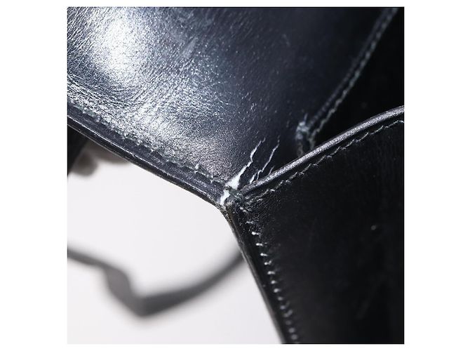 Hermès Bolsa de Ombro HERMES Dolly em Couro Preto e Ouro Auth bs37332 Dourado - vista 28