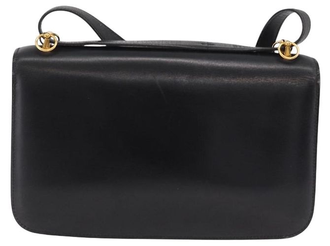 Hermès Bolsa de Ombro HERMES Dolly em Couro Preto e Ouro Auth bs37332 Dourado - vista 3
