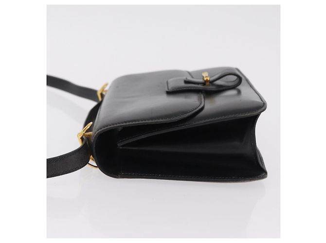 Hermès Bolsa de Ombro HERMES Dolly em Couro Preto e Ouro Auth bs37332 Dourado - vista 5
