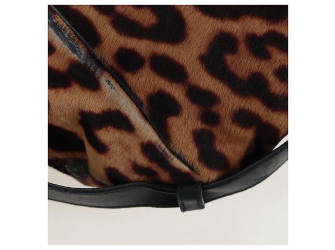 Autre Marque Borsa a tracolla Saint Laurent Mombasa in pelle Harako Beige Gold Auth am12744SAM D'oro - vista 21