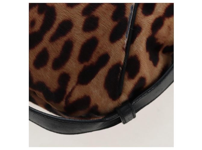 Autre Marque Borsa a tracolla Saint Laurent Mombasa in pelle Harako Beige Gold Auth am12744SAM D'oro - vista 22