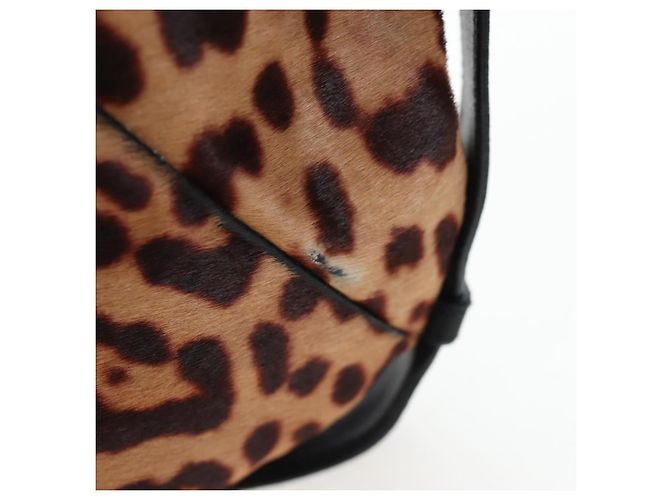 Autre Marque Borsa a tracolla Saint Laurent Mombasa in pelle Harako Beige Gold Auth am12744SAM D'oro - vista 5