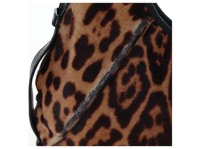 Autre Marque Borsa a tracolla Saint Laurent Mombasa in pelle Harako Beige Gold Auth am12744SAM D'oro - vista 7