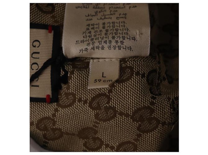 GUCCI GG Bucket Hat Canvas Beige 700851 Auth BA16213V - vista 13