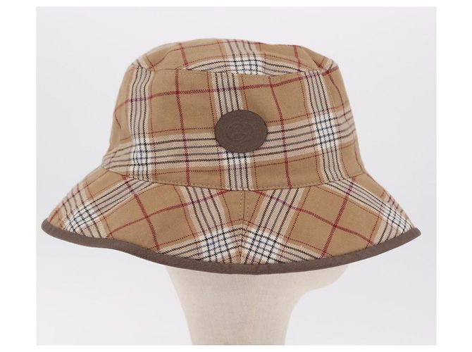 GUCCI GG Bucket Hat Canvas Beige 700851 Auth BA16213V - vista 5