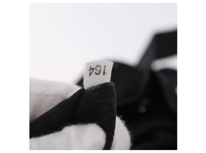 Mochila PRADA Nylon Black Silver Auth 204626V Preto Prata - vista 11