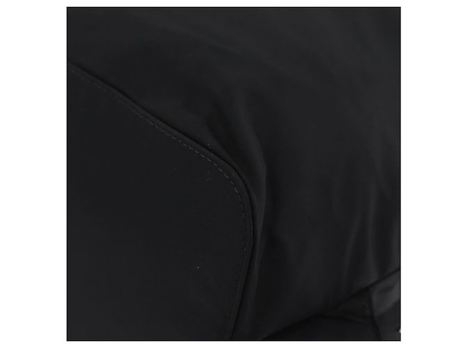 Mochila PRADA Nylon Black Silver Auth 204626V Preto Prata - vista 19