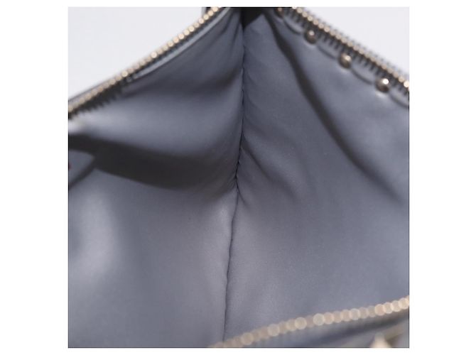 Bolso de Mano Valentino Rock Studs de Piel Gris Oro Auth 206788A Castaño Dorado - vista 17