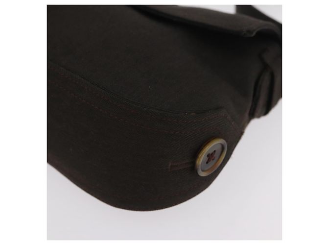 Borsa a tracolla Salvatore Ferragamo Gancini Canvas Khaki Auth 206366V Cachi - vista 11