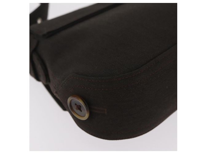 Borsa a tracolla Salvatore Ferragamo Gancini Canvas Khaki Auth 206366V Cachi - vista 12