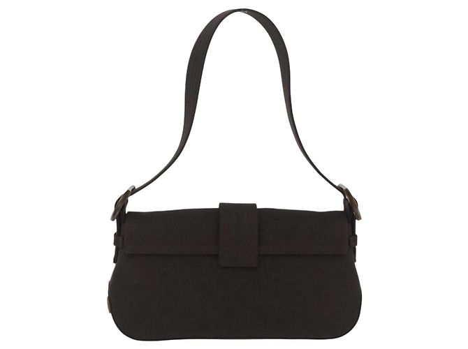 Borsa a tracolla Salvatore Ferragamo Gancini Canvas Khaki Auth 206366V Cachi - vista 3
