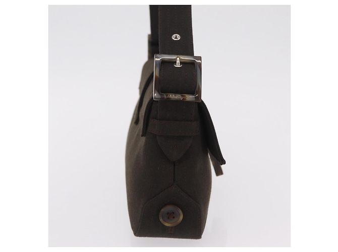 Borsa a tracolla Salvatore Ferragamo Gancini Canvas Khaki Auth 206366V Cachi - vista 5