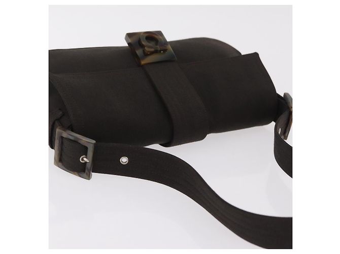 Borsa a tracolla Salvatore Ferragamo Gancini Canvas Khaki Auth 206366V Cachi - vista 6