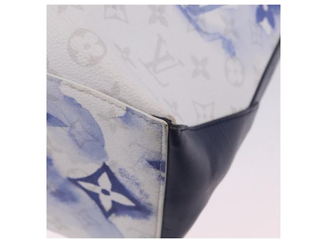 LOUIS VUITTON Monogram Watercolor Weekend Tote GM Blue M45755 LV Auth ka6444M Azul Monograma - vista 19