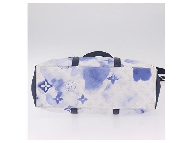 LOUIS VUITTON Monogram Watercolor Weekend Tote GM Blue M45755 LV Auth ka6444M Azul Monograma - vista 6