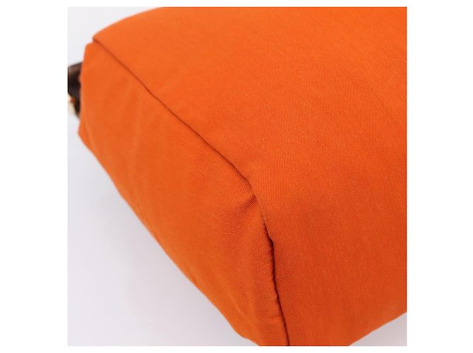 Hermès HERMES Herbag Ad PM Backpack Canvas Leather 2way Orange Gold Auth 204861M Golden - view 16