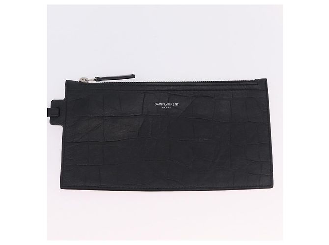 Autre Marque Saint Laurent Tote Bag Leder Schwarz Silber 600261 Auth ka6434V - Ansicht 21