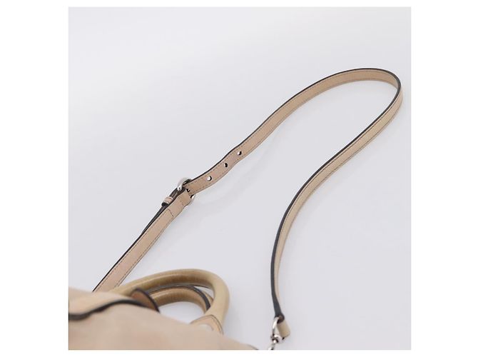 Miu Miu Handtasche Leder 2way Beige Silver Auth 167730A Silber - Ansicht 14