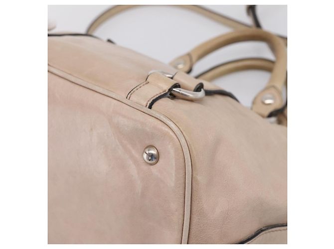 Miu Miu Handtasche Leder 2way Beige Silver Auth 167730A Silber - Ansicht 17