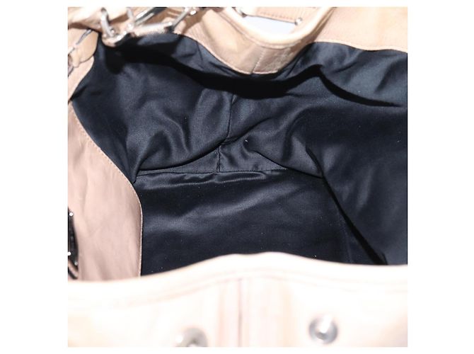 Miu Miu Handtasche Leder 2way Beige Silver Auth 167730A Silber - Ansicht 19