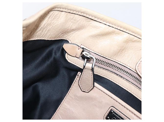 Miu Miu Handtasche Leder 2way Beige Silver Auth 167730A Silber - Ansicht 21