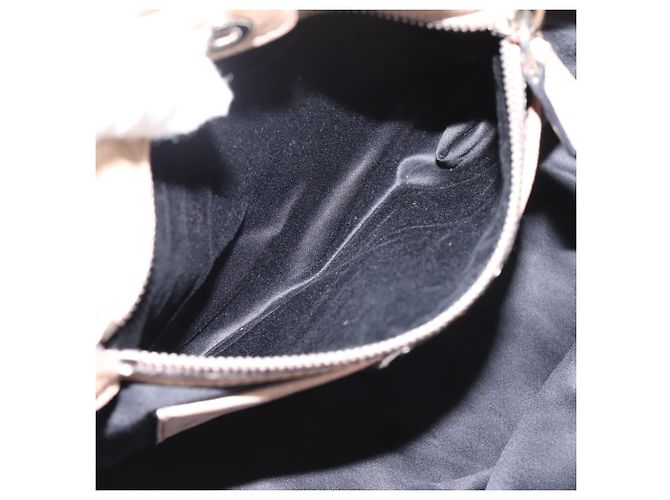 Miu Miu Handtasche Leder 2way Beige Silver Auth 167730A Silber - Ansicht 22