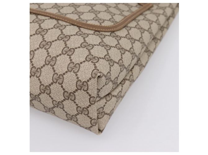 Borsa Tote GUCCI GG Supreme Web Sherry Line PVC Beige Gold 40 02 003 Auth 207471A D'oro - vista 10