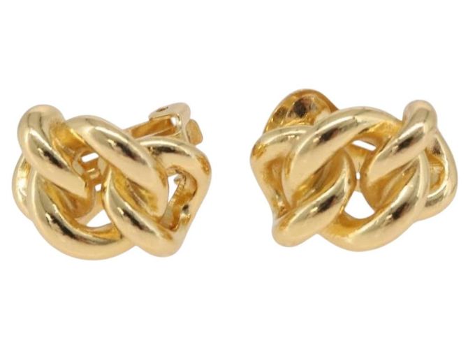 Orecchini Christian Dior Metal Gold Tone Auth ka6502 - vista 2