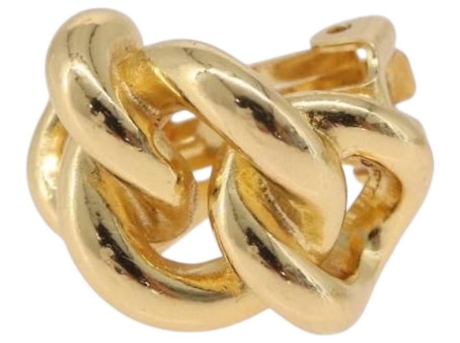 Orecchini Christian Dior Metal Gold Tone Auth ka6502 - vista 3