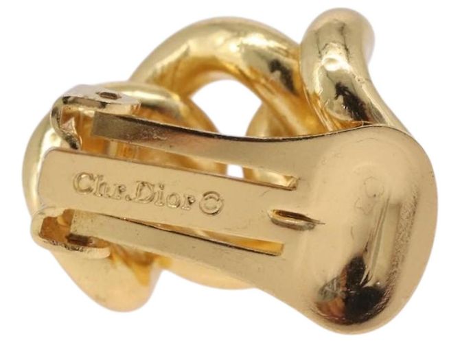 Orecchini Christian Dior Metal Gold Tone Auth ka6502 - vista 4