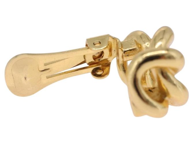 Orecchini Christian Dior Metal Gold Tone Auth ka6502 - vista 5