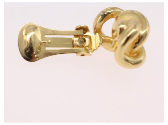 Orecchini Christian Dior Metal Gold Tone Auth ka6502 - vista 9