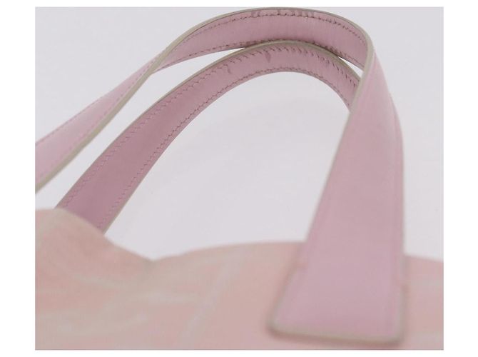 Borsa Tote CHANEL New Travel Line Nylon Rosa CC Oro Auth 206414A D'oro - vista 9