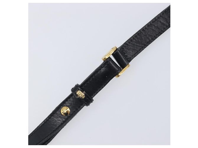 Borsa a Tracolla GUCCI Pelle Nero Oro 007 261 0074 Auth bs37471 D'oro - vista 10
