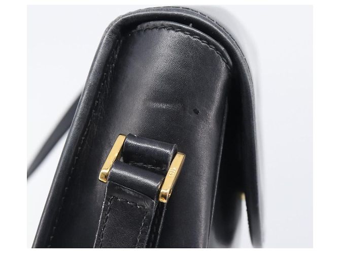 Borsa a Tracolla GUCCI Pelle Nero Oro 007 261 0074 Auth bs37471 D'oro - vista 17