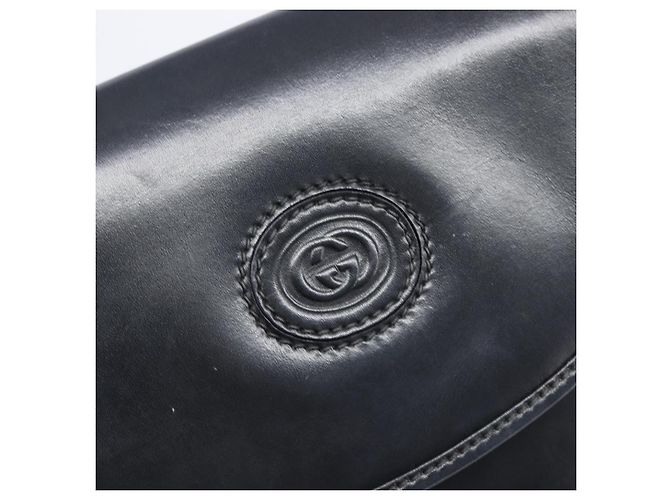 Borsa a Tracolla GUCCI Pelle Nero Oro 007 261 0074 Auth bs37471 D'oro - vista 18