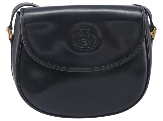 Borsa a Tracolla GUCCI Pelle Nero Oro 007 261 0074 Auth bs37471 D'oro - vista 2