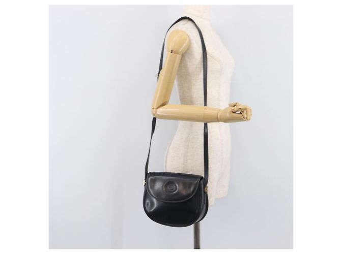 Borsa a Tracolla GUCCI Pelle Nero Oro 007 261 0074 Auth bs37471 D'oro - vista 27