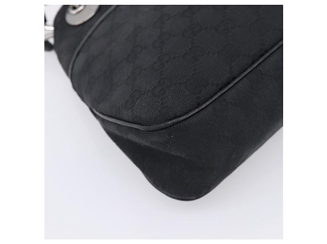 Borsa a tracolla GUCCI GG Canvas Nero Argento 121023 Auth 205278V - vista 11